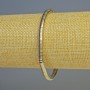 Brățară din hematit, rondele roz-argintii, diametrul 4x1 mm, lungime 18 cm, pe bază elastică