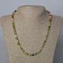 Colier din grosular verde, piatră naturală tăiată în cuburi, diametrul 6×6 mm ±, lungime 51 cm