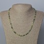 Colier din prehnit, piatră naturală, cuburi tăiate, diametrul 4×4 mm, lungime aproximativă 45 cm