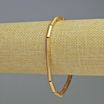 Brățară din hematit, culoare aur mat, mărgele cilindrice, diametru 13×4 mm, lungime 18 cm, elastică