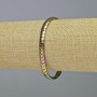 Brățară din hematit, în formă de șarpe zig-zag, cu valuri curcubeu, diametrul 5×4×3 mm, lungime aproximativă 18 cm, elastic