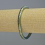 Brățară din hematit, rondele ondulate, culoare camaleon verde, diametru 6x1 mm, lungime 18 cm, pe bază elastică