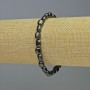 Brățară din hematit, ovală, culoare negru camaleon, diametru 7×7 mm, lungime 18 cm, pe elastic