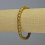 Brățară din hematit, hexagoane în zig-zag, culoare aur mat, diametru 6×6 mm, lungime 18 cm, extensibilă