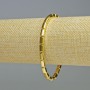Brățară hematit dreptunghi rotunjit, culoare aurie, diametru 8x4 mm, lungime 18 cm, elastic