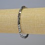 Brățară din hematit, formă poligonală, culoare neagră, diametru 4x4 mm, lungime 18 cm, elastică