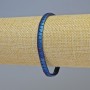 Brățară din hematit, șarpe zig-zag, val, culoare albastru mat, diametru 5×4×3 mm, lungime 18 cm, elastic
