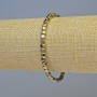 Brățară din hematit cuburi, culoare bronz, mată și lucioasă, diametru aproximativ 4×4 mm, lungime 18 cm, pe elastic