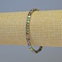 Brățară din hematit, cuburi, culoare curcubeu, mată și lucioasă, diametrul cuburilor 4x4 mm, lungime 18 cm, pe bandă elastică