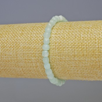 Brățară din angelit, cuburi facetate, diametru 5×5 mm ±, lungime 18 cm ±, pe elastic