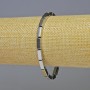 Brățară hematit dreptunghiulară, culoare argintie, diametru 10×4 mm, lungime 18 cm, elastică