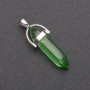 Pandantiv hexagonal verde 8x35x41 mm