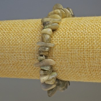 Brățară din labradorit, piatră naturală, fragmente, diametrul 10x15 mm, lungime 18 cm, elastic