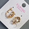 Cercei Xuping, lungime 14 mm, grosime 10 mm, placare cu aur 18K