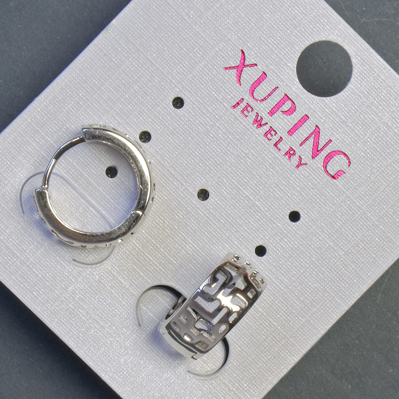 Cercei Xuping 15x6mm rodiu
