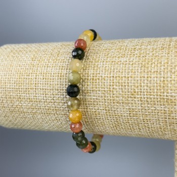 Brățară asortiment cu mărgele facetate de 6 mm, lungime 18 cm, elastică