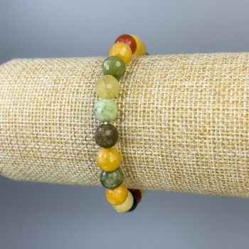 Brățară asortată din mărgele tăiate de 8 mm, lungime 18 cm, pe elastic