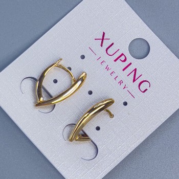 Cercei Xuping 19x2,5 mm cu placare aur 18K