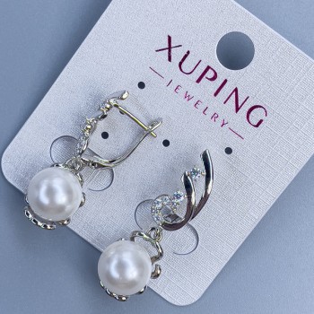 Cercei Xuping rodiu cu perlă Mallorca