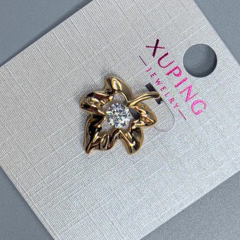 Pandant Xuping «Frunză» cu cristal alb