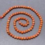 Mărgele din jasper roșu pe șnur, cub cu fațete, diametrul aproximativ 4 mm, lungimea aproximativă 39 cm