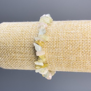 Brățară cu fragmente de morganit, 18 cm, elastică