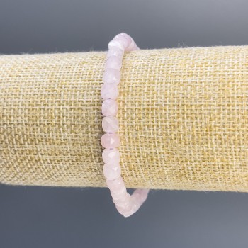 Brățară din kunzit, cuburi tăiate, diametru de aproximativ 6 mm, lungime 18 cm, pe elastic