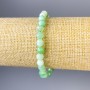 Brățară din smarald, mărgele tăiate, diametrul 6 mm, lungime 18 cm, pe elastic