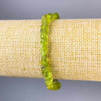 Brățară din crizolit brut, piatră naturală, diametrul 7×7 mm ±, lungime aproximativă 18 cm ±, elastică