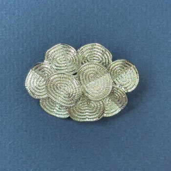 Broșă Accent din metal argintiu 26×34 mm+