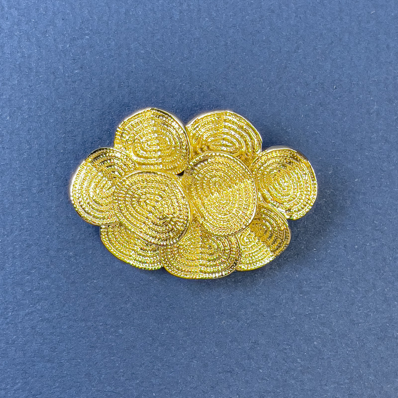 Broșă Accent metal auriu 26×34 mm+