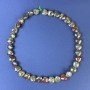 Mărgele jasper sânge de dragon inimă 12x12x6 mm ± pe fir, lungime 38 cm+