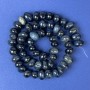 Mărgele Ochiul Șoimului, fațetate 8–13x8–10 mm, pe fir, lungime 40 cm