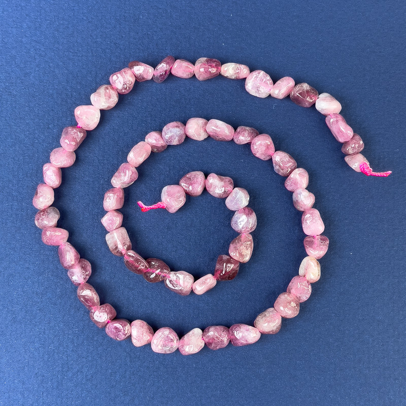 Mărgele din turmalin fațetate, 6-8×6 mm, pe șnur, lungime 39 cm+