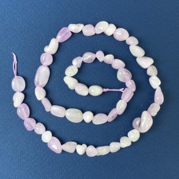 Mărgele Kunzit, formă conică, 6–12×5–7 mm, pe șnur, lungime 39 cm+