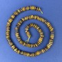 Mărgele ochi de tigru discuri 6x2 mm, pe șnur, lungime 39 cm+