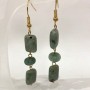 Cercei din jadeit, formă dreptunghiulară, diametrul 12x8 mm ±, rondel 8x6 mm ±, lungime 58 mm ±