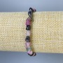 Brățară din turmalină, în formă de pietre șlefuite, diametru 6-8×6 mm, lungime 18 cm +/- elastic