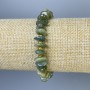 Brățară cu turmalin mărunțișuri, diametrul 8-13×3 mm ±, cu mărgele, lungime 18 cm ±, pe elastic