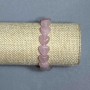 Brățară din cuarț roz în formă de inimă, diametrul 12x12 mm ±, lungime 18 cm ±, elastică