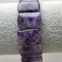 Brățară cu ametist, zale, diametrul 17x12 mm, lungime 18 cm, extensibilă