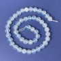 Mărgele din piatră lunară, bilă fațetată, diametrul de 8 mm ±, lungime de aproximativ 36 cm pe fir