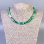 Colier din agat, în formă de cilindri netezi, diametrul 15×8 mm, lungime 45 cm, cu închizător