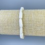 Brățară din sidef natural, cu mărgele tăiate 14×5 mm, lungime 18 cm +/-, pe bază elastică