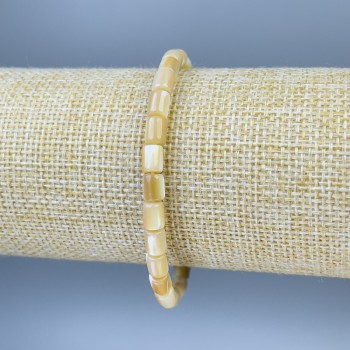 Brățară din sidef, tăietură facetată, diametrul 6×5 mm ±, lungime 18 cm ±, pe elastic