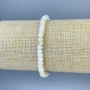 Brățară din sidef, rondelle, diametrul 5×3 mm, lungime 18 cm ±, pe bandă elastică