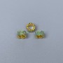 Mărgea Cloisonné rondel verde email, diametrul 5,5×3,5 mm, gaură de 3,5 mm, culoare metalică aurie, 1 bucată