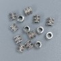 Inserție mărgea, culoare metal argintiu, diametru 5×5 mm ±, gaură Ø 3 mm ±, ambalaj 40 buc