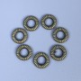 Inserție pentru mărgele în culoare bronz, diametru 9×2 mm, gaură ~4 mm, ambalaj 36 buc