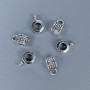 Furnitură bail culoare argintie, dimensiuni 10×5×6 mm, găuri de 4 mm și 2 mm, ambalaj 20 g (~ 27 buc.)